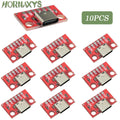 10pcs TYPE-C Test Board USB3.1 16P To 2.54 High Current Power Adapter Board NEW