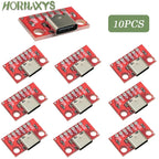 10pcs TYPE-C Test Board USB3.1 16P To 2.54 High Current Power Adapter Board NEW