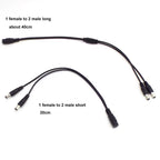 1 Female to 2 3 4 5 6 8 Way Male DC Connector Power Supply Splitter Plug Adapter Cable Cord 5.5x2.1mm for Led Strip Light CCTV P