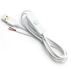 1.5M USB Connector Cable Extension 2 Pin Power Supply Wire On/Off Switch Electrical 5V Wire Black/White For LED Lighting DIY