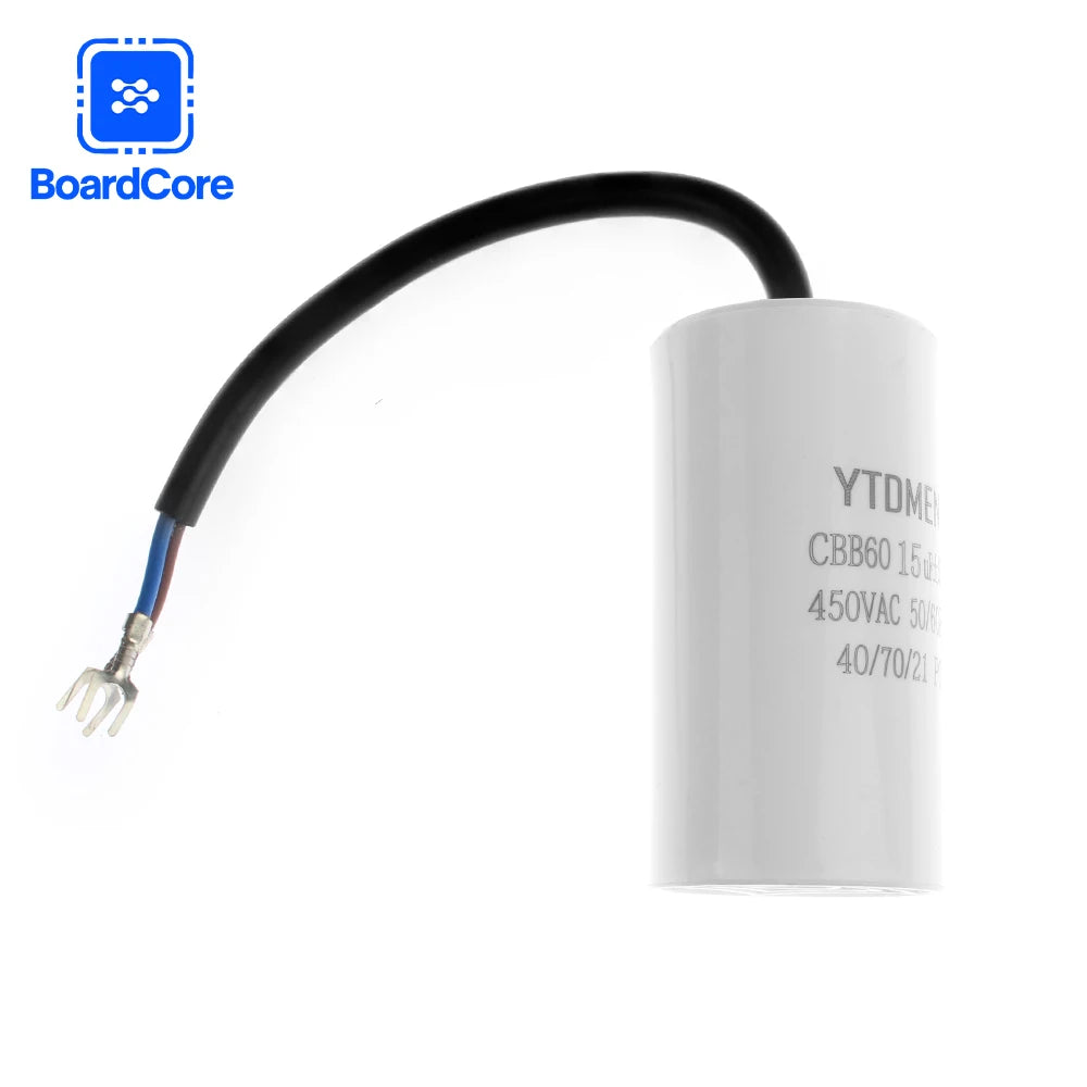 CBB60 450V 5% Motor Run Capacitors 3/4/5/6/8/10/12/14/15/16/18/20/25/30/40/45/50/60UF AC Starting Capacitor for Washing Machine