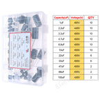 16V 25V 35V 50V 0.1uF to 2200uF DIP SMD Aluminum Electrolytic Capacitors Assortment Kit Set