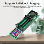 2 Channel 18650 Battery Capacity Internal Resistance Tester Automatic Charge Discharge Electronic Load Module TYPEC Power Supply