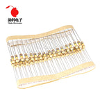 100pcs 1/2W Carbon Film Resistor 0.5W 5% 1R - 10M 0R 10R 100R 220R 330R 1K 2.2K 4.7K 10K 22K 47K 100K 1M 0 10 100 220 330 ohms