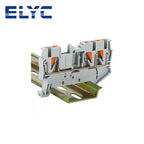 100Pcs PT2.5-TWIN Push-In Twin 3-Conductor Feed-Through Strip Wire Electrical Connector Din Rail Terminal Block PT 2.5 TW