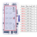 IC Integrated Circuit Chip Assortment Kit IC Sockets set 4000 4500 74HC 74LS Common CMOS Logic IC Series