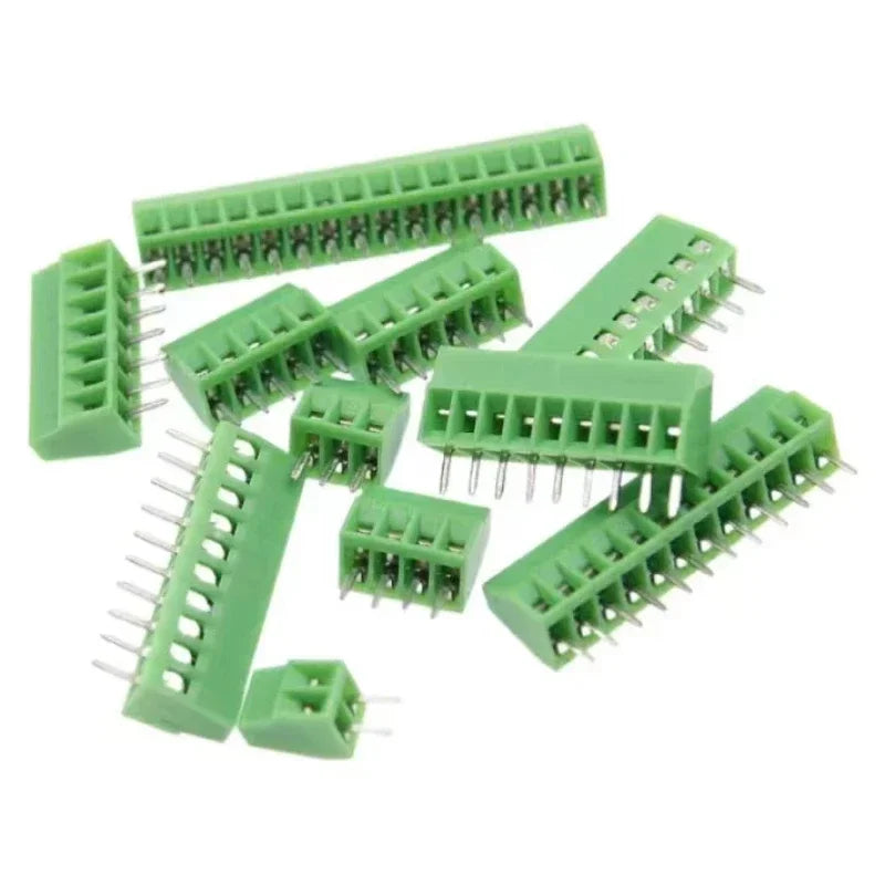 10pcs 2.54MM PCB Universal Screw Terminal Blocks Connector 2/3/4/5/6/7/8/9/10-12 Pin/Poles KF128 Straight Pin Copper