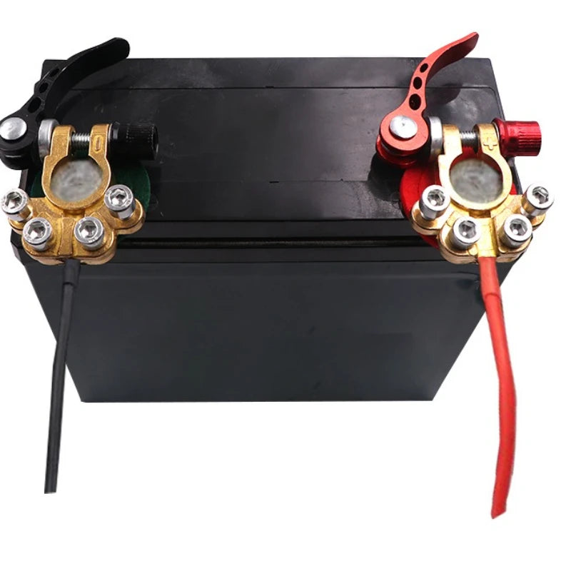 2Pcs Car Battery Terminal Connectors Quick Release Disconnect 12V 24V Positive Negative Battery Cable Ends for SAE/JIS Type Car