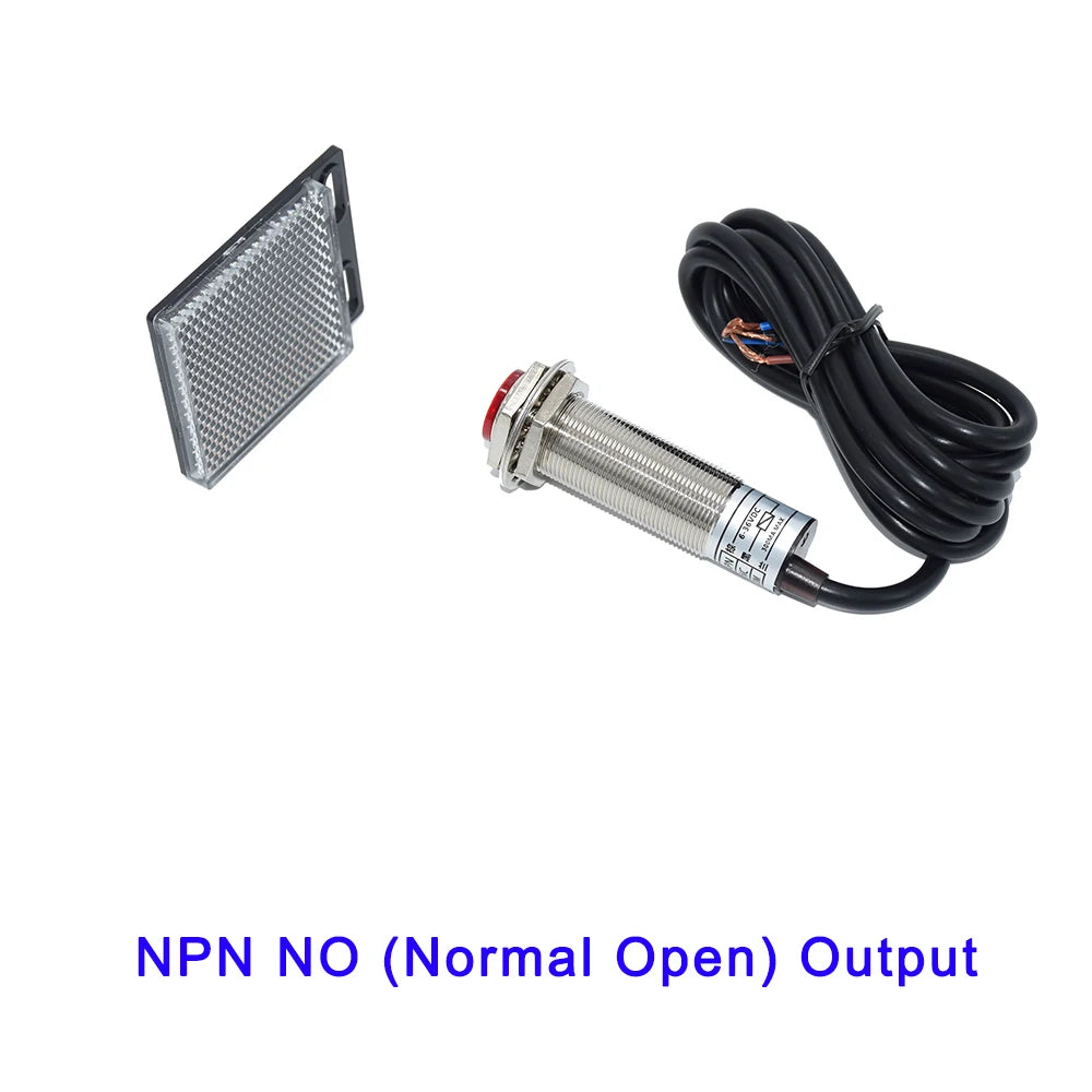 Waterproof Reflective Laser Photoelectric Switch Sensor Detector 20m Distance NPN PNP Output For Barrier Gate Alarm