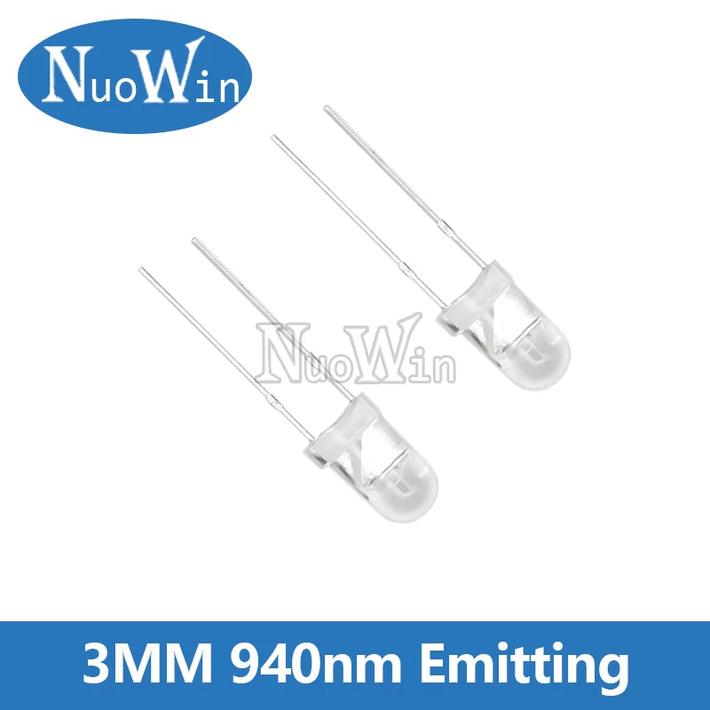 10 pairs 3mm 5mm 940nm LEDs Infrared Emitter and IR Receiver Diode for arduino