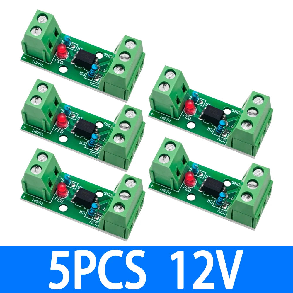 1 Channel Way Optocoupler Isolation Module PC817 EL817 3V-5V 12V 24V Photoelectric Isolator Rail Holder PLC Drive Motor Board