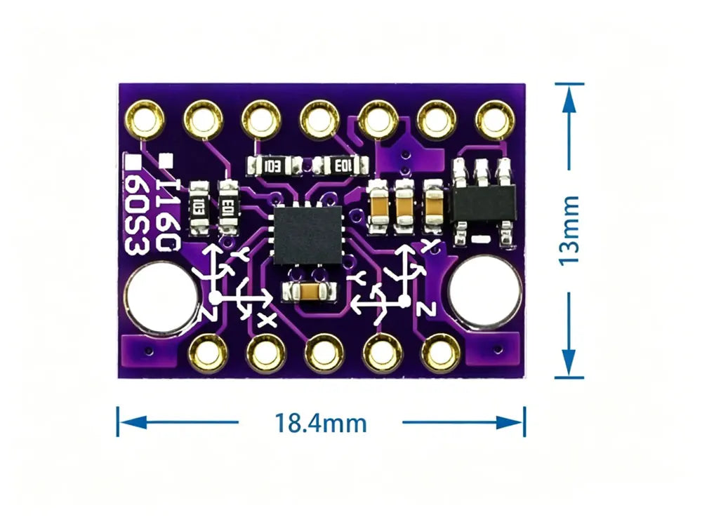 1-5pcs GY-BMI160 Module 6DOF 6-axis Angular Velocity Gyroscope+Gravity Acceleration Sensor Board IICSPI