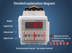 DH48S-S Time Delay Relay Switch DC24V 12V 0.1S-99H Digital LED Programmable With Base Timer Relay SPDT AC220V With Transformer