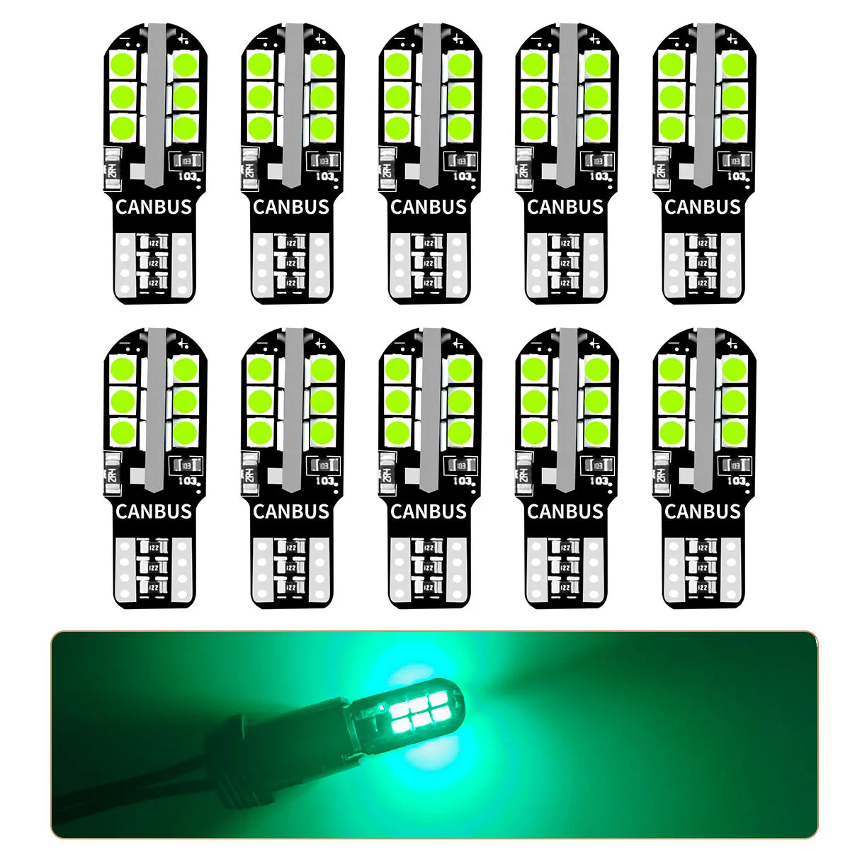 Car Signal Bulbs W5W WY5W 192 194 168 3030 24SMD LED T10 Super Bright 600LM Colors Options for Car Turn Signal Brake Stop Lights