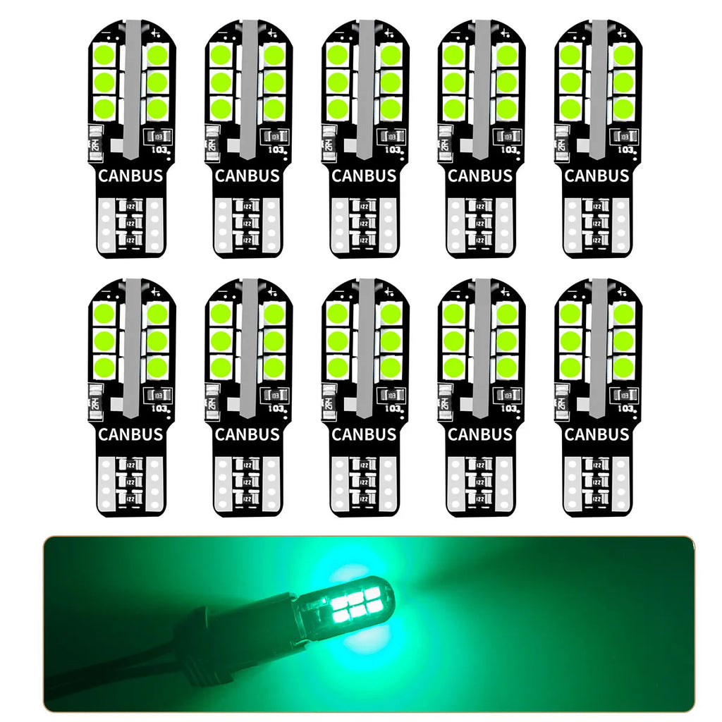 Car Signal Bulbs W5W WY5W 192 194 168 3030 24SMD LED T10 Super Bright 600LM Colors Options for Car Turn Signal Brake Stop Lights