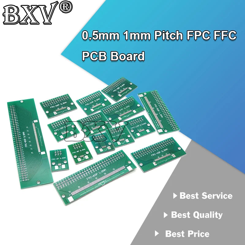 Ibuw 0.5mm 1mm Pitch FPC FFC PCB Board 6 8 10 12 20 40 50 Pin To DIP 2.54mm Connector  Double Side Adapter Socket Plate DIY KIT