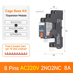 ENMG RXG Slim Power Relay 12A 24VDC/220VAC Coil, DIN Rail Mount Industrial Relay for PLC Control System