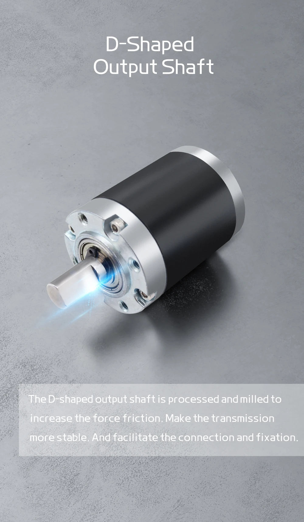 42GP-775 Planetary Gear Reduced DC Motor, 12V/24V, 10mm Output Shaft All-Metal Gears Torque up to 253KG Reversible Brushed Motor