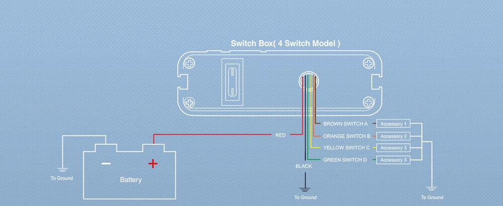 Nilight 4/6 Gang SPST Rocker Switch Panel, 12V 24V 20A Toggle Switch Box, Heavy Duty Control Panel for Automotive, Marine, RV & SUV