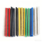 30pcs 2.54mm 40Pin 6color Red Black Yellow Green Blue White Breakable Gold Single Row PCB Male Header Connector Kit For Arduino