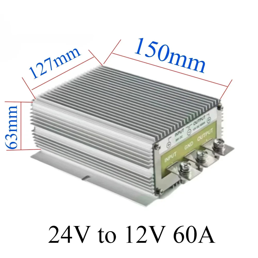 24V to 12V 3A -60A Reliable DC to DC Converter Step Down Voltage Regulator 24 Volt to 12 Volt Buck Supply Module for Cars Solar
