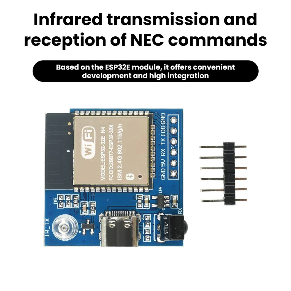 ESP32E-N4 Wifi Transparent Transmission Module Development Board Infrared Transmitter Receiver NEC Command Module Type C