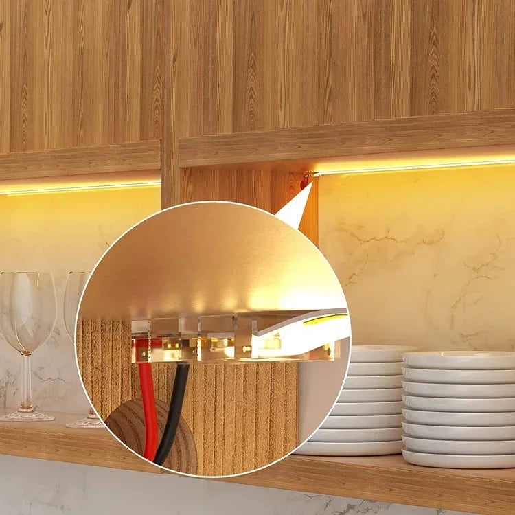 COB Led Strip Connector Light Strip Wire Connectors 2 3 4 Pin L-shaped For 5 8 10mm Width PCB Single Color RGB CCT Strip