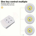 Dimmable LED Under Cabinet Light with Remote Control Battery Operated LED Closets Lights Wardrobe Bathroom Lighting Night Light