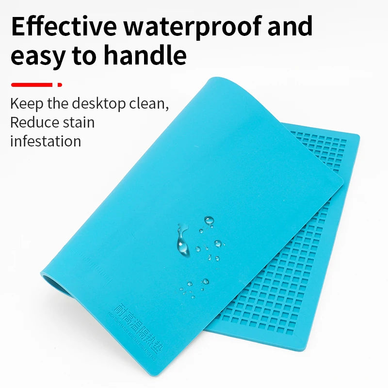 LUXIANZI 50*35CM ESD Silicone Soldering Mat For Motherboard Electronics Phone Repair Welding Anti-static Heat-Resistant Work Pad