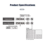 Vacuum Digital Display Pressure Switch High Precision Pressure Gauge Positive and Negative Pressure ISE30A ZSE30A Pneumatic