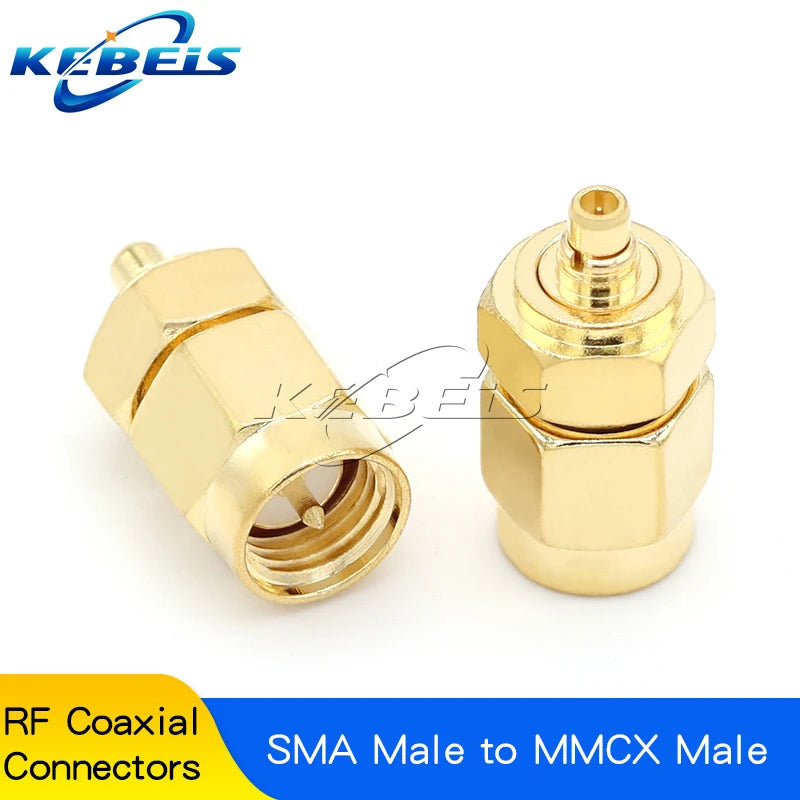 1Pcs SMA to MCX/MMCX Adapter MMCX to SMA Male Plug & Female Jack Straight RF Coaxial Antenna Connector Kit High Quality KEBEIS