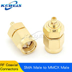 1Pcs SMA to MCX/MMCX Adapter MMCX to SMA Male Plug & Female Jack Straight RF Coaxial Antenna Connector Kit High Quality KEBEIS