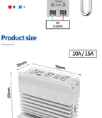 LCTC Solid State Relay DIN Installation DC-AC AC-AC DC-DC Single-Phase Relay With Radiator 10a15a25a40a SSR
