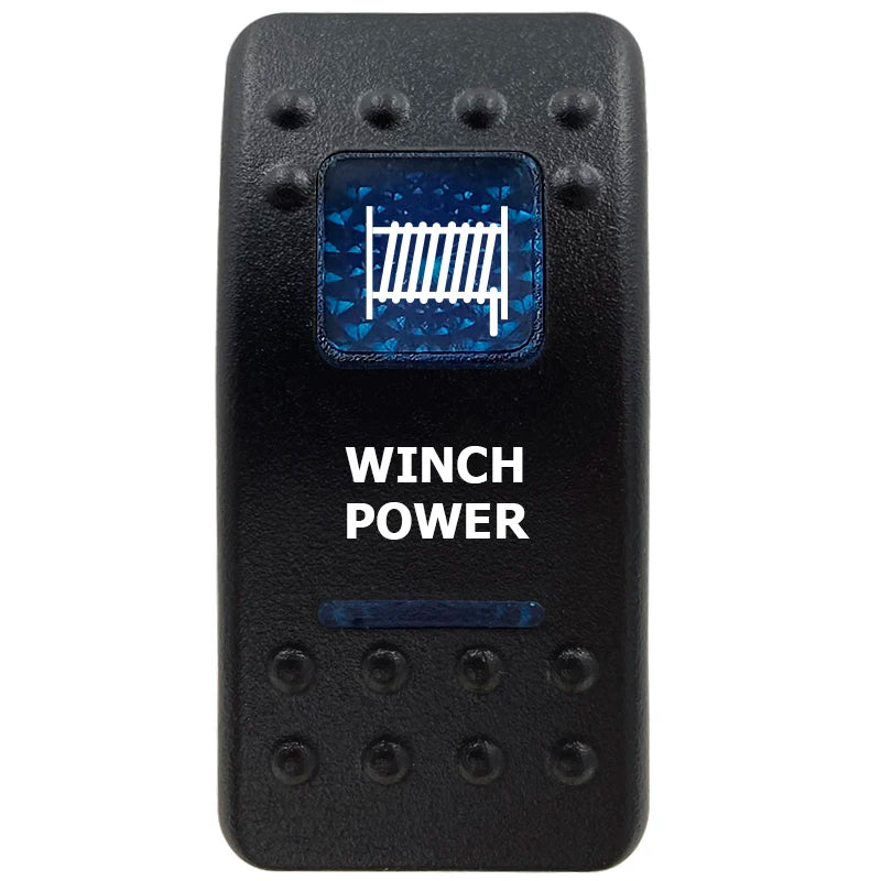 12V Marine Grade Rocker Switch SPST/ON OFF, DPDT/(ON) OFF (ON) Blue Led Light Bar for Carling ARB NARVA Replace Waterproof IP66