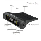 Temperature Warning Fuel Save Tire Pressure Monitoring System Solar TPMS With 4 External Sensors Car Tyre Pressure Monitor