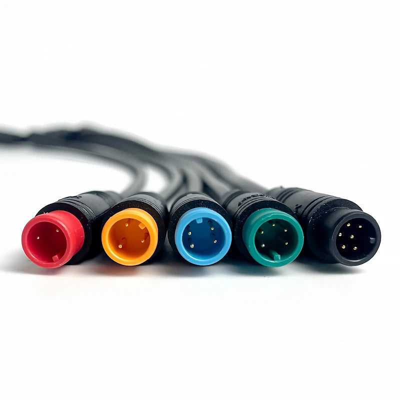 4/10Pcs M8 2 3 4 5 6 Pin Electric Bicycle Butt Joint Plug Waterproof for Ebike Display Cable Female Male Optional Connector 25CM