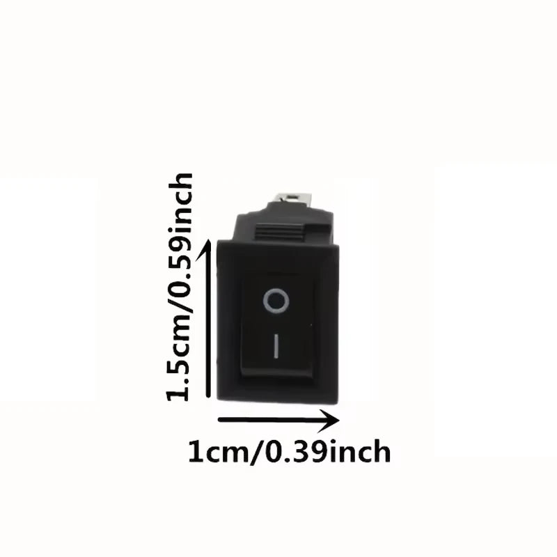 10pcs Snap-in Boat Rocker Switch Toggle Power SPST ON-OFF 2 Pin AC 250V 6A 125V 10A 2 Pin Position Snap Switch for Car Auto Boat