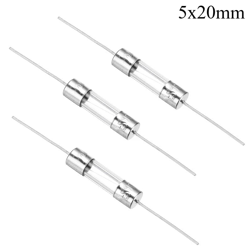 20PCS 3.6X10mm 5X20mm Take the lead Glass Fuse tube 250V 0.1A 0.5A 1A 1.5A 2A 3A 3.15A 4A 5A 6.3A 8A 10A 15A 20A