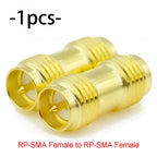 Connector SMA to SMA/ RP-SMA to SMA / RPSMA Male Plug & Female Jack Slide-on Straight RF Coax Adapter Connector