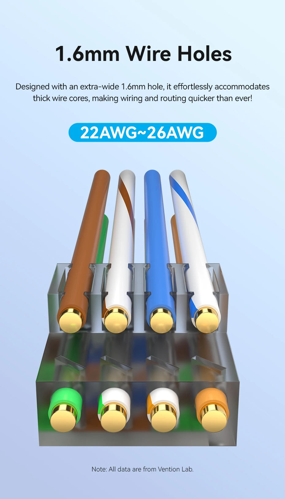 Vention NEW RJ45 Cat8 Cat7 Cat6A Connectors RJ45 Metal Tool Free Easy Termination Plug 2000MHz 40G LAN Cable Reusable Shielded