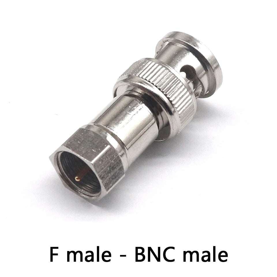 BNC to F TV female male straight connector F to BNC quick plug adapter coaxial connector