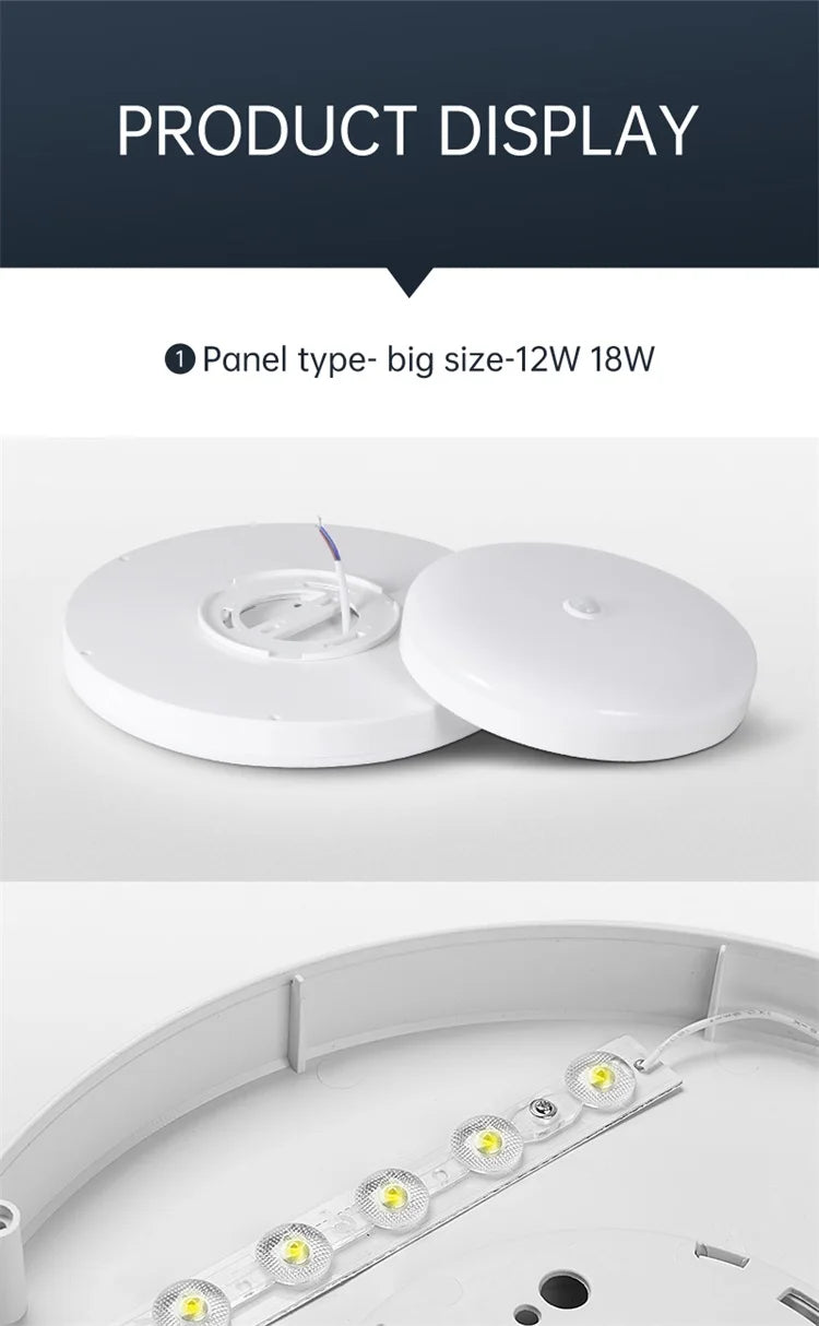 Led Ceiling Lamp With Motion Sensor 110-220V Human Infrared Smart Room Lamp 20W 40W Ceil Lamps For Entrance Balcony Corridor