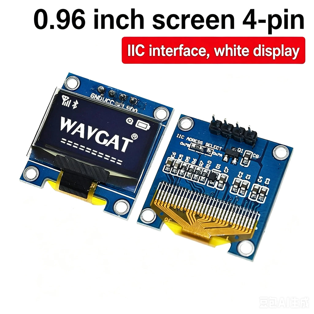 DIYUSER 0.96 Inch 128x64 OLED Display SSD1306 IIC I2C Serial LCD Screen for R3 Arduino Kit - White/Blue/Yellow Options Available