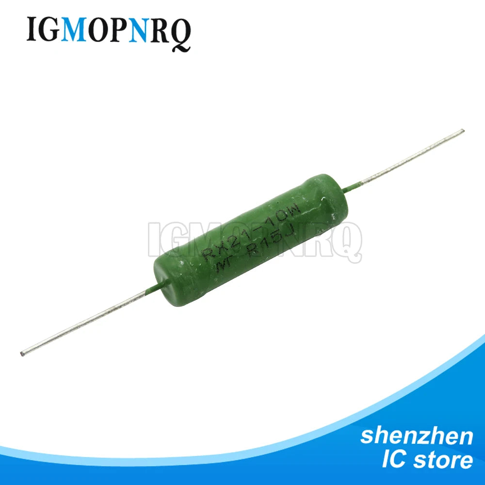 5PCS RX21 10W 6W Wire Wound Resistance 5% 1R 10R 100R 1K 10K 12K 15K 18R 20R 22R 24R 27R 30R 33R 36R 0.1R 0.12R 0.01R 0.05R