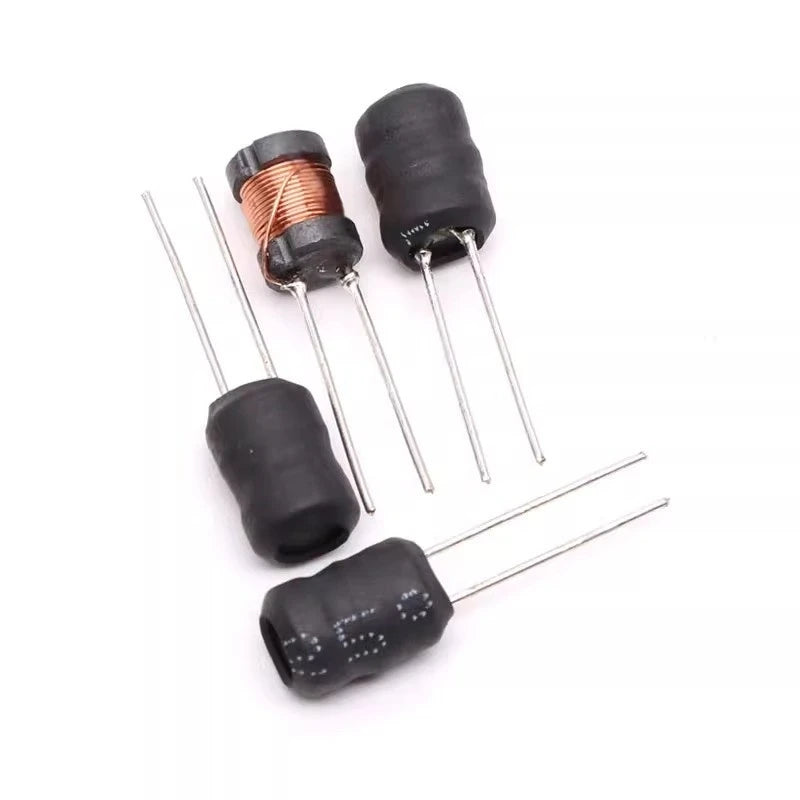10PCS I-Type Inductor 6 * 8 In-Line Pin Winding Power Ferrite Core Coil, Plug-In Inductor Coil 0608