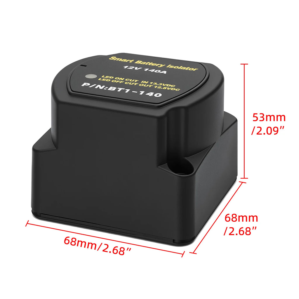 For Car RV Boat Marine Turck 12V 140A Dual Smart Battery Isolator Relay Voltage Sensitive Protection VSR Split Charge