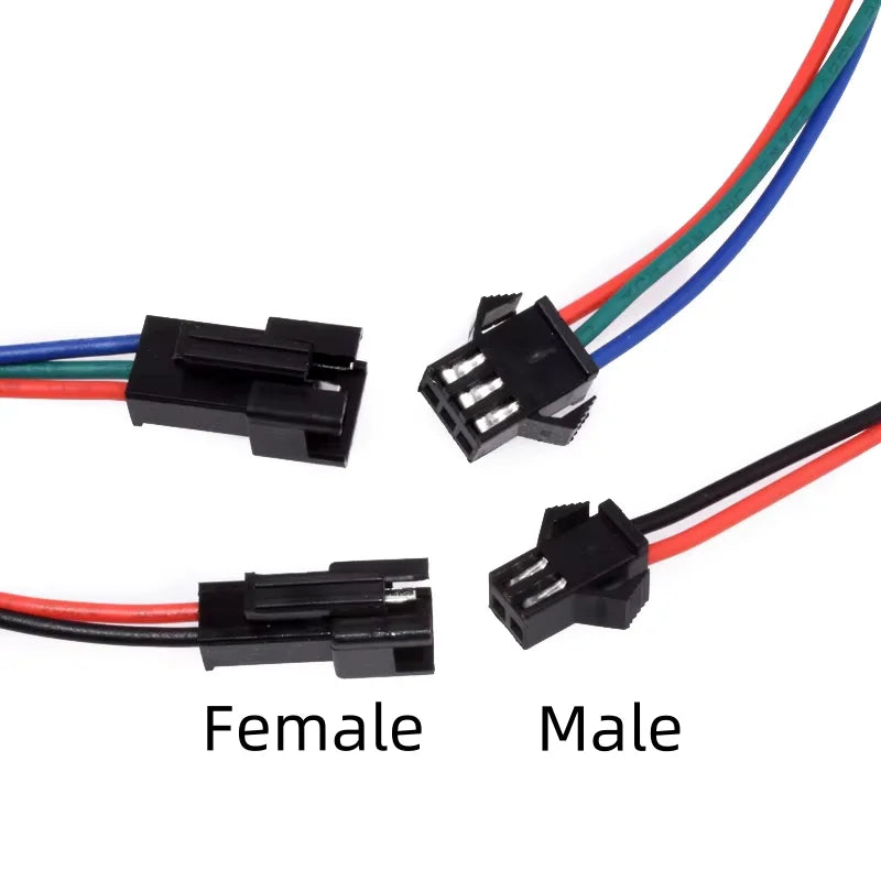 10Pcs SM2.54 SM 2.54mm Pitch 2P 3P 4P 5P 6P 8P 10P Male Female Plug Jack JST Wire Connector 26AWG Battery Charge Cable Adapter