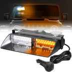 Nilight Bright LED Strobe Lights , Car Windshield Warning Flash Light with Suction Cups, Hazard Safety Lamp for Truck