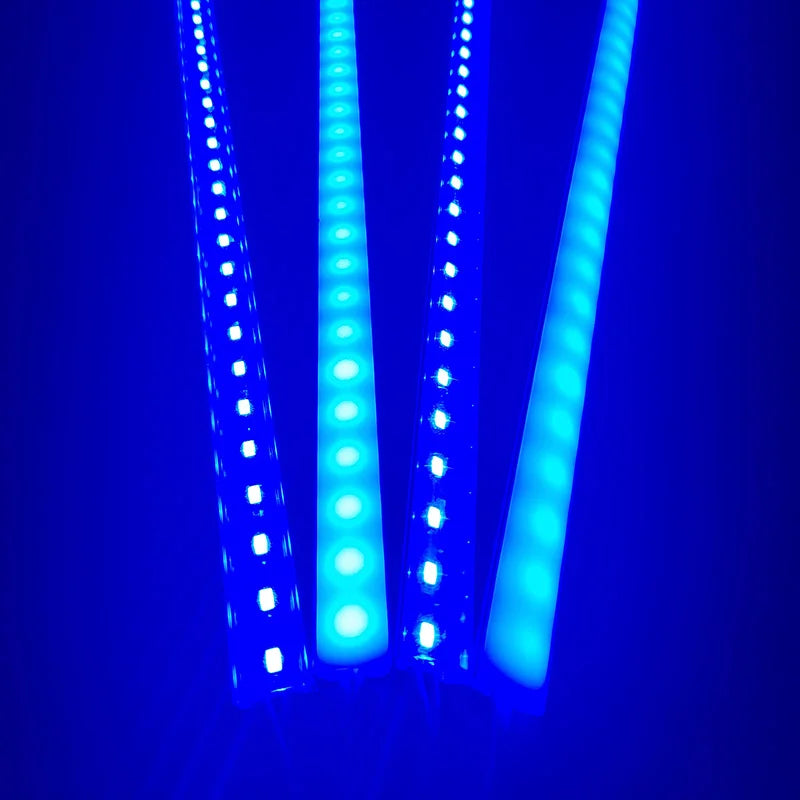 20 Inch 36 LEDs Red Green Blue LED Light Bar DC12V U/V-Shaped Flat Aluminum Channel Rigid Strip for Indoor Lighting