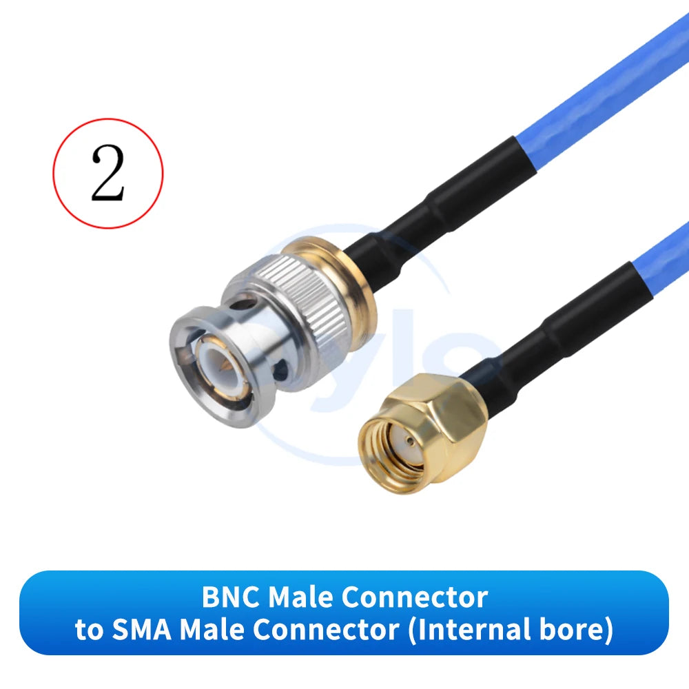 (1 pcs) BNC to SMA Male / Female Adapter SS402 Ultra-Flexible High-Frequency Cable Stainless Steel High-Frequency RF Cable